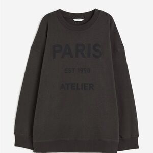 H&M Charcoal Paris Atelier Sweatshirt